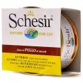 Schesir консервы 85г*56 для кошек ЦЫПЛЕНОК+РИС 0532/132.С178