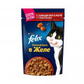 Феликс Felix Sensations в желе 85г~26 для кошек говядина/томат